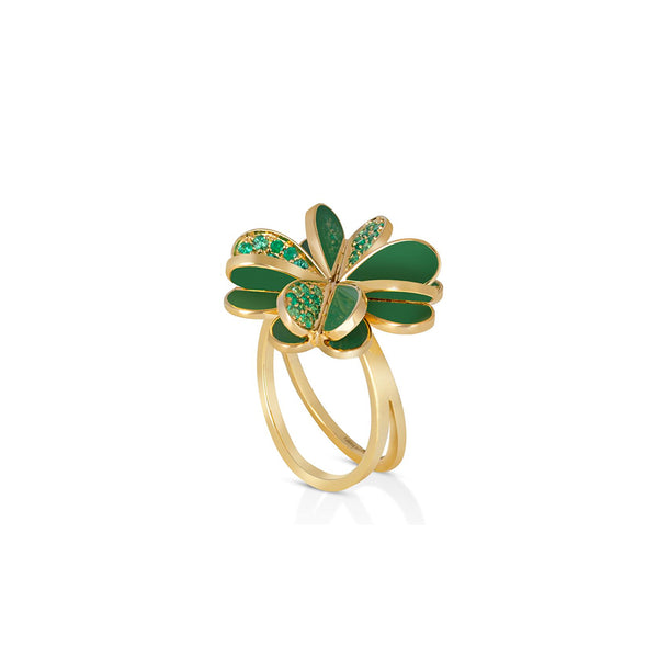 "LUCKY YOU" EMERALD RING