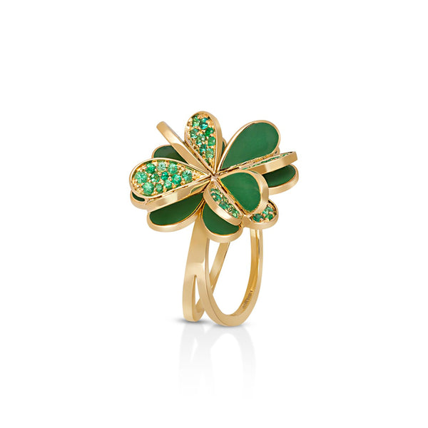 "LUCKY YOU" EMERALD RING