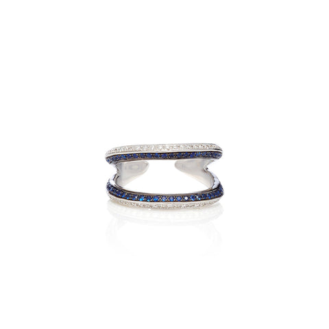 "MODERNIST" DOUBLE HOOP-SHAPED RING