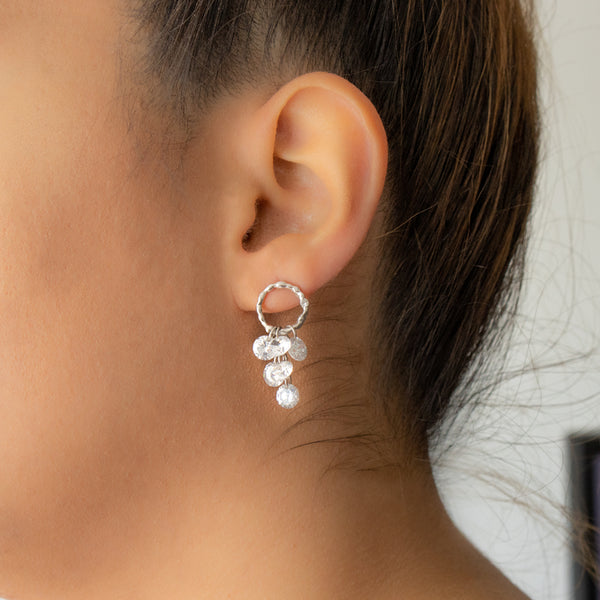 "Multi Crystal Drop" Earrings