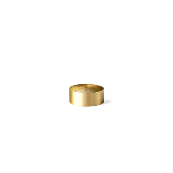 "Plate  7.5mm" 18K Yellow Gold Ring