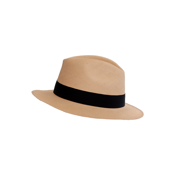 "Quito Brisa" Nude/Black Panama Hat