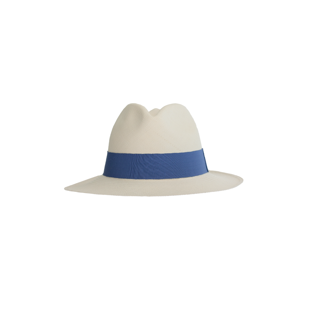 "Quito Brisa" White/Blue Panama Hat