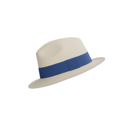 "Quito Brisa" White/Blue Panama Hat