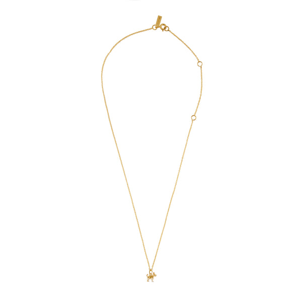 "TINY DOG" 18K SIAM YELLOW GOLD NECKLACE