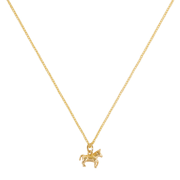 "TINY HORSE" 18K SIAM YELLOW GOLD NECKLACE