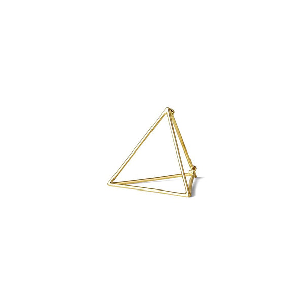 "Triangle 25mm" 18K Yellow Gold Earring