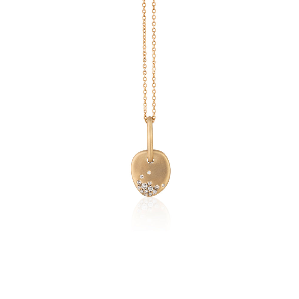 "Urban Winter Mini" 18k Yellow Gold & Champagne Diamonds Necklace