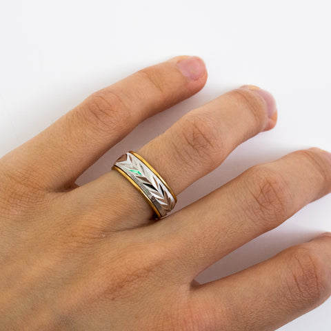 "18K Yellow Gold Plated Band" Ring