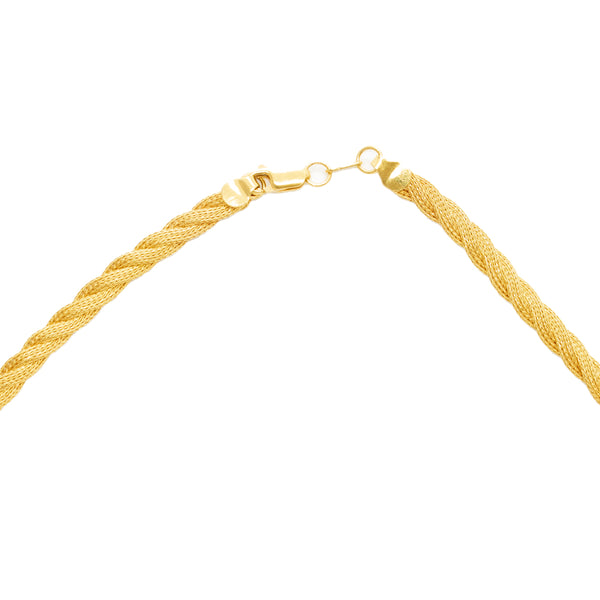 "22k Yellow Gold Flat Twist Chain" Necklace