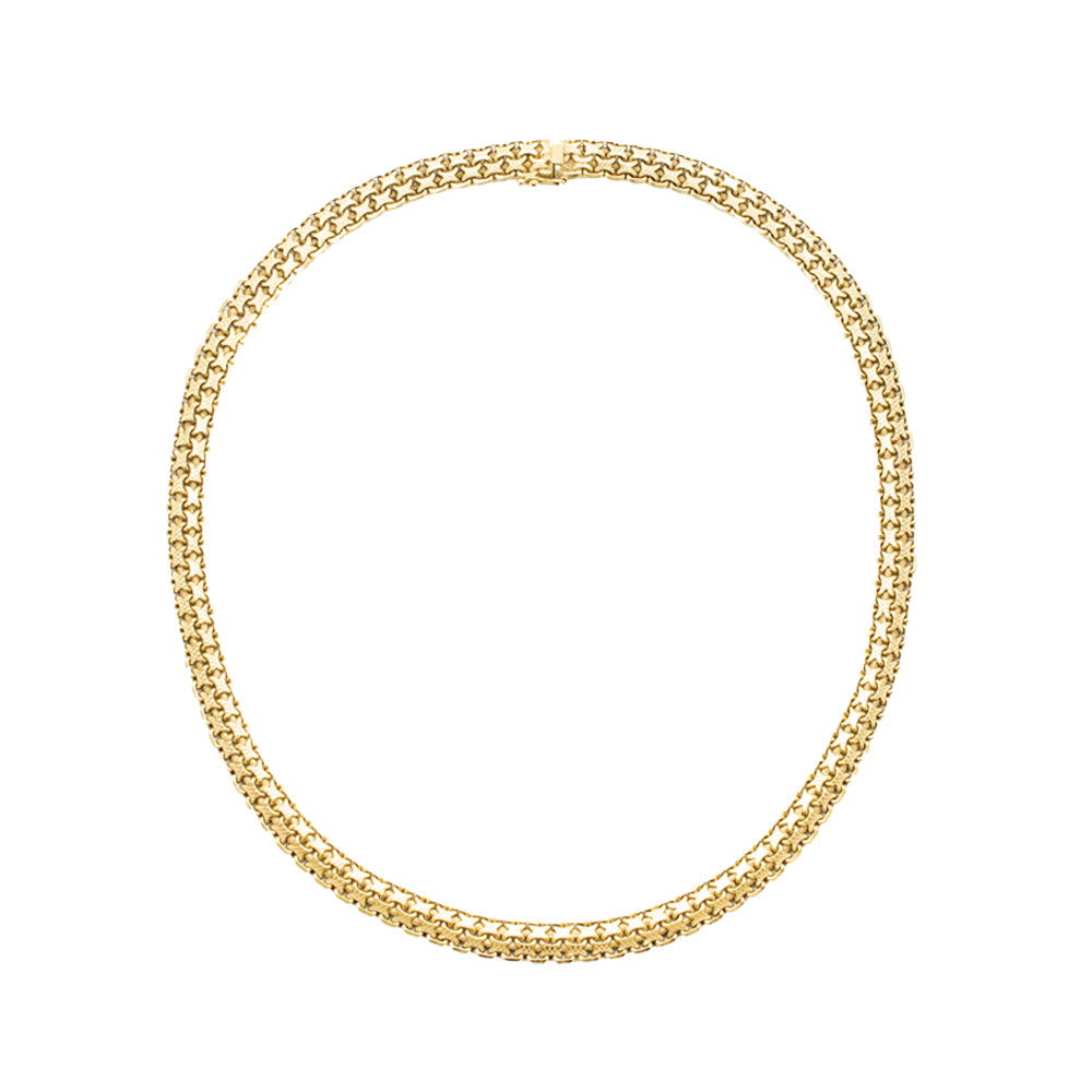Italian 18K Yellow Gold Flat Link Chain Necklace – ARCHIVES Toronto