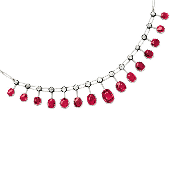 "Vintage Ruby and Diamond" Choker Necklace