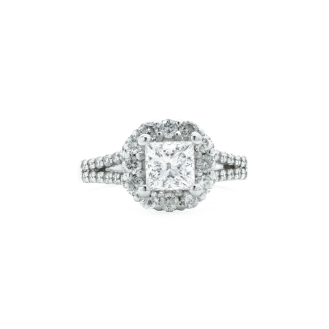 1.75 Carat Cushion Cut Vintage Looking Aquamarine Bridal Ring With Wed –  agemz