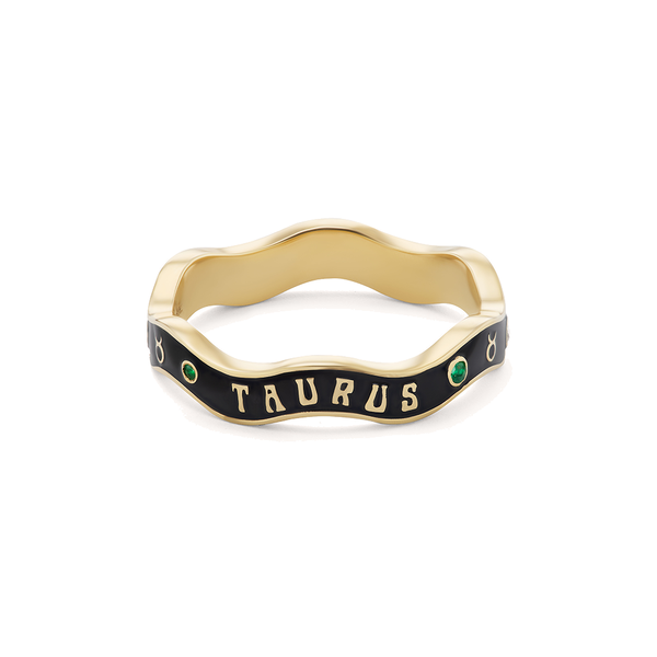 "WAVE" Taurus Zodiac Enamel Band III