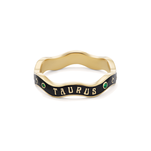 "WAVE" Taurus Zodiac Enamel Band III