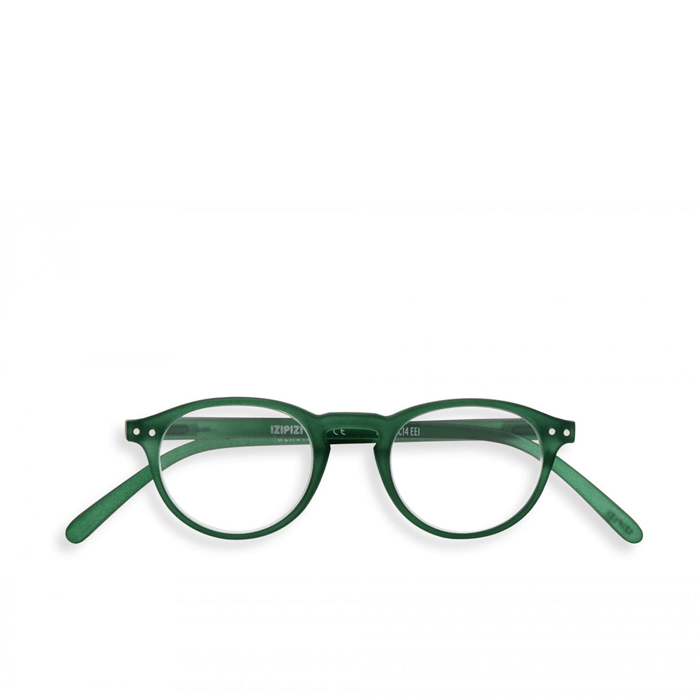 "A" Green Reading Glasses