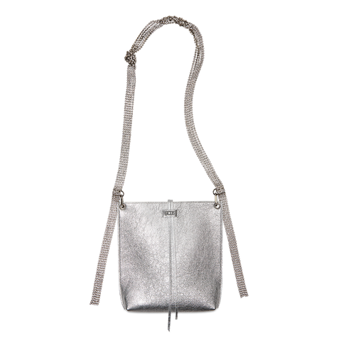 Brick Twist Silver Shoulder Bag