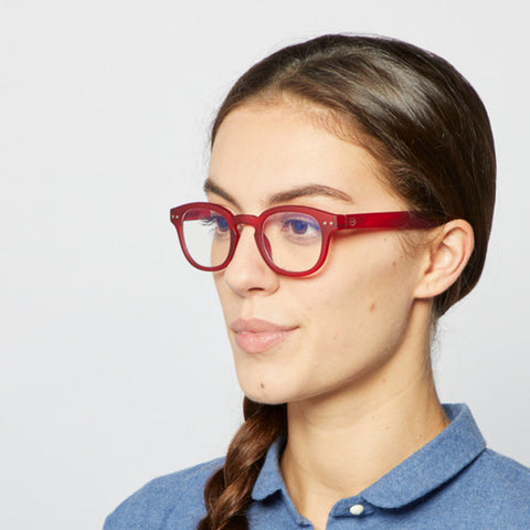 "C" Red Crystal SCREEN Reading Glasses