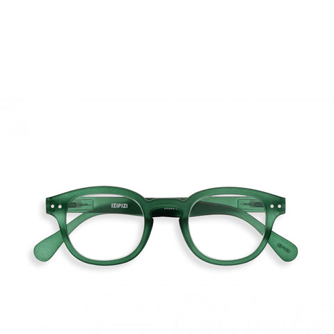"C" Green Crystal Reading Glasses