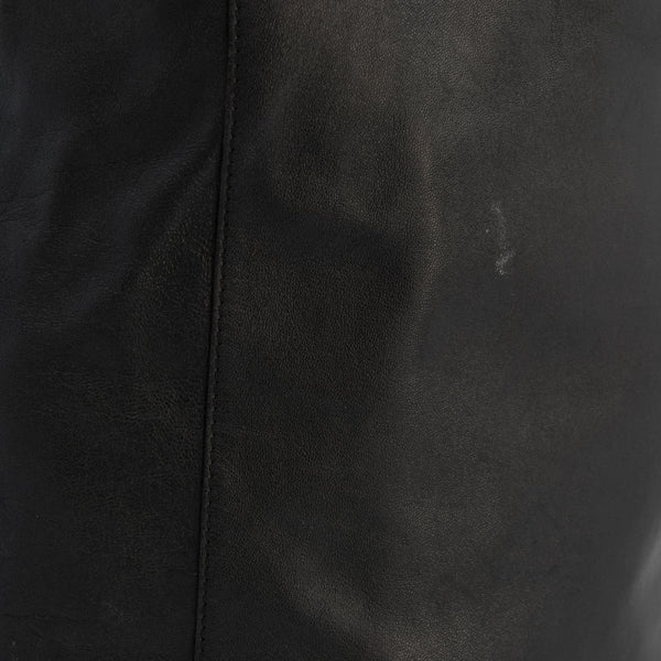 CELINE Black Leather Horizontal Cabas Tote