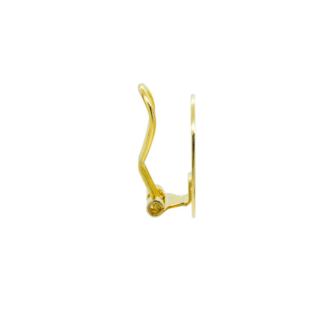 Disc Yellow Gold Clip-On Earrings