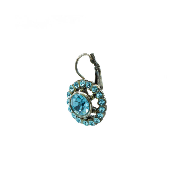"Aqua Blue Crystal Swarovski " Earrings