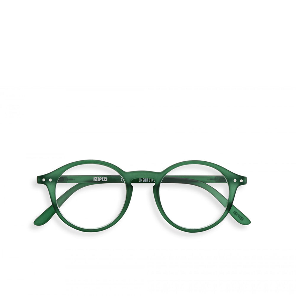 "D" Green Reading Glasses