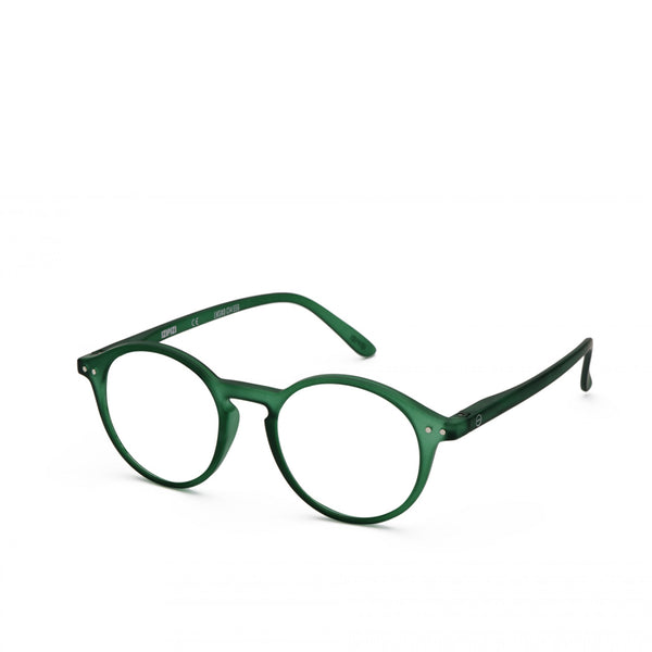 "D" Green Reading Glasses