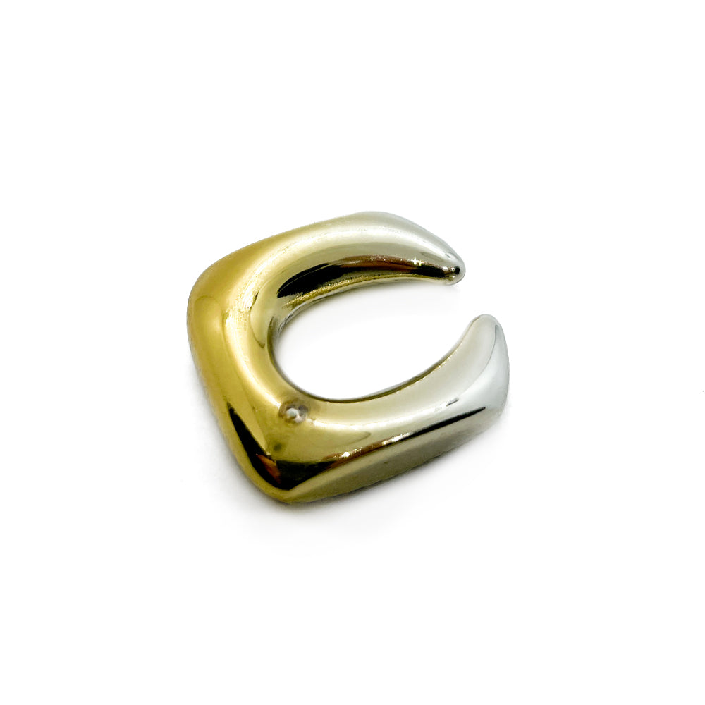"GCDS" Gold-Silver Mix Brass Ear Cuff