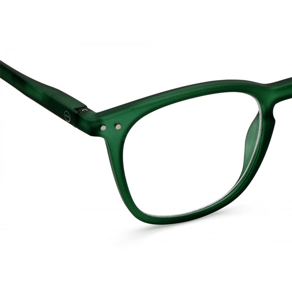 "E" Green Reading Glasses