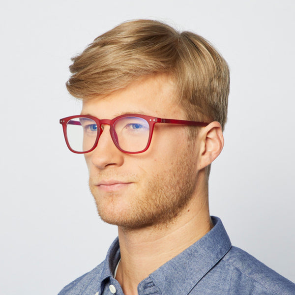 "E" Red Crystal SCREEN Reading Glasses