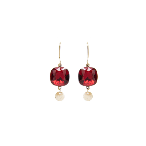 "Red Crystal Drop" Earrings