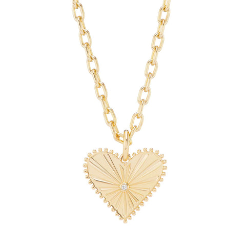 "SMALL POUR TOUJOURS" HEART COIN NECKLACE
