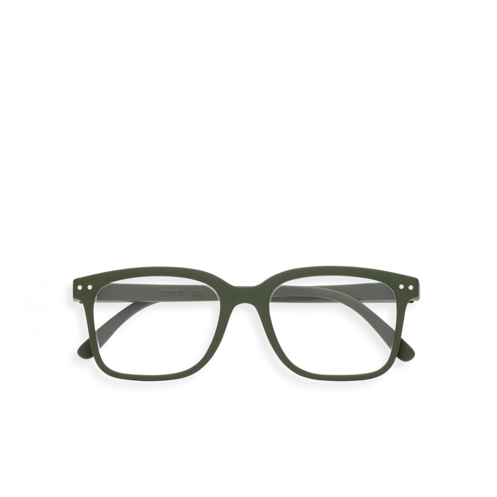 "L" Kaki Green Reading Glasses