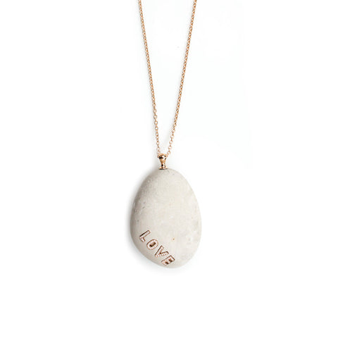 "LOVE" Beach Stone Necklace