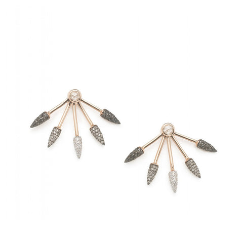 "Ombre Spikes" 18k Rose Gold Earrings - ARCHIVES ltd
