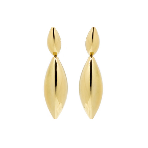 "Clip-On Yellow Gold Tone" Earrings