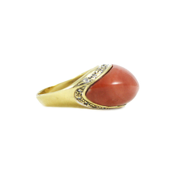 "Coral Coral" 18K Gold and Diamonds Ring