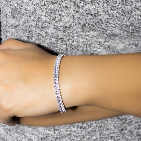 "Silver and Swarovski Crystal" Bracelet