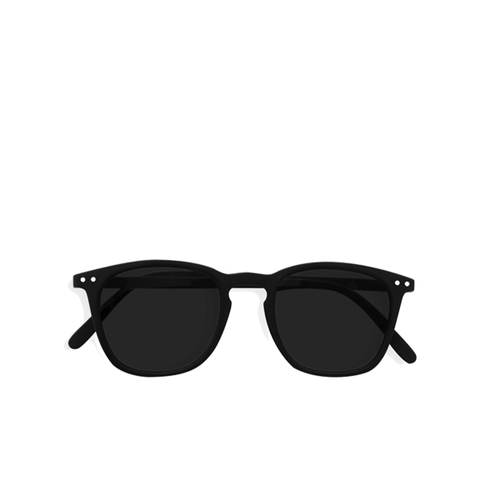 "E" Black Grey Lenses Sunglasses