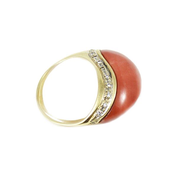 "Coral Coral" 18K Gold and Diamonds Ring
