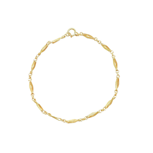 "18K Yellow Gold Chain" Bracelet